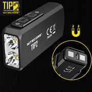 Nitecore Tip2 720 Lumen Usb Rechargeable Edc Keychain Flashlight With Lumentac Charging Cable