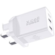 Xcell Dual Port Wall Charger White