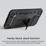 Vrs Design Damda Glide Hybrid Sandstone Designed For Iphone 11 Pro Max Case Cover Wallet [semi Automatic] Slider Credit Card Holder Slot [3-4 Cards] & Kickstand - Sand Stone