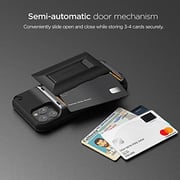 Vrs Design Damda Glide Hybrid Designed For Iphone 11 Pro Case Cover Wallet [semi Automatic] Slider Credit Card Holder Slot [3-4 Cards] & Kickstand - Black