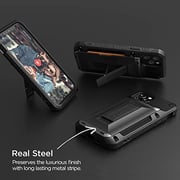 Vrs Design Damda Glide Hybrid Designed For Iphone 11 Pro Case Cover Wallet [semi Automatic] Slider Credit Card Holder Slot [3-4 Cards] & Kickstand - Black