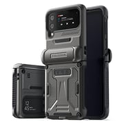 Vrs Design Terra Guard Active [hinge Protection] Designed For Samsung Galaxy Z Flip 4 Case Cover (2022) - Metal Black