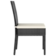 Vidaxl Garden Dining Chairs 4 Pcs Poly Rattan Black
