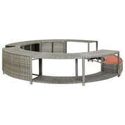 Vidaxl Spa Surround Grey Poly Rattan