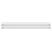 Vidaxl Monitor Stand High Gloss White 100x24x13 Cm Engineered Wood