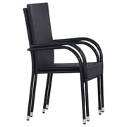 vidaXL Stackable Outdoor Chairs 2pcs