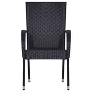 vidaXL Stackable Outdoor Chairs 2pcs