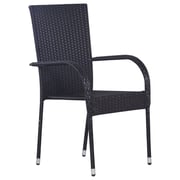 vidaXL Stackable Outdoor Chairs 2pcs