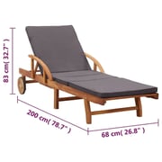 vidaXL Sun Lounger with Cushion
