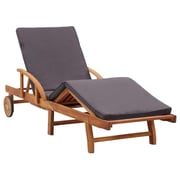 vidaXL Sun Lounger with Cushion