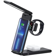 Usams 3 In 1 Wireless Charging Stand With Lamp Black