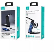 Usams 3 In 1 Wireless Charging Stand With Lamp Black