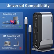Baseus Docking Station 16-in-1 Usb C Hub To Display On 4 Monitors,2 Hmdi, 2 Dp, 2 Usb-c Ports, 3 Usb