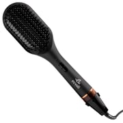 evvoli Hair Straightening Brush, Ceramic Coated Metal Comb, PTC Heater, Tourmaline On Ceramic Coating, Use by Cord or Cordless - EVHC-HB66B
