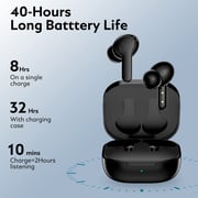 Qcy T13 True Wireless Earbuds Touch Control And 4 Enc Microphones Stereo Earphone In-ear 40h Ultra-long Battery Life / 7.2 Dynamic Driver / Bluetooth 5.1 - Black