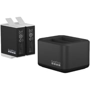Go Pro Dual Battery Charger + Enduro Rechargeable Batteries Black