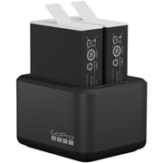 Go Pro Dual Battery Charger + Enduro Rechargeable Batteries Black