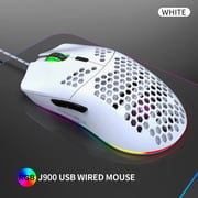HXSJ J900 Usb Wired Gaming Mouse RGB With Six Adjustable Dpi Ergonomic Design For Desktop & Laptop