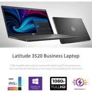 Dell Latitude 15 Laptop - Intel Core i5 / 15.6inch FHD / 32GB RAM / 1TB HDD + 1TB SSD / Intel Iris Xe Graphics / Windows 11 / English Keyboard / Black / International Version - [LATITUDE-3520]