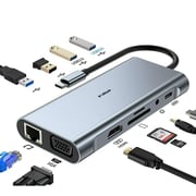 V Walk VW-CCEXE14 11-in-1 USB-C Hub Grey