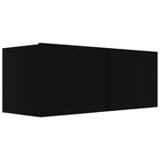 vidaXL TV Cabinet Black 80x30x30 cm Engineered Wood