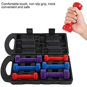 ULTIMAX Dumbbell Hand Weight Set With Carry Case, Vinyl / Neoprene Dipping Dumbbells Set Assorted Colors for home gym - 6KG