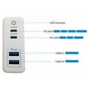Maxguard Veloce Series 4 Port Charger Black