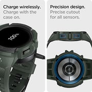 Spigen Rugged Armor Pro Designed For Samsung Galaxy Watch 5 Case With Band 44mm (2022) - Military Green
