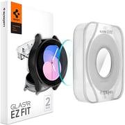 Spigen Glastr Ez Fit [2-pack] Designed For Samsung Galaxy Watch 5 (40mm) Tempered Glass Screen Protector With Auto Align Technology Tray