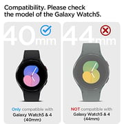Spigen Glastr Ez Fit [2-pack] Designed For Samsung Galaxy Watch 5 (40mm) Tempered Glass Screen Protector With Auto Align Technology Tray