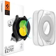 Spigen Glastr Ez Fit [2-pack] Designed For Samsung Galaxy Watch 5 (44mm) Tempered Glass Screen Protector With Auto Align Technology Tray