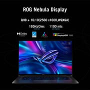 Asus ROG Flow X16 GV601RM-M6095W Gaming Laptop - Ryzen 7 3.2GHz 16GB 1TB 6GB Win11 16inch QHD+ Grey NVIDIA GeForce RTX 3060 English/Arabic Keyboard