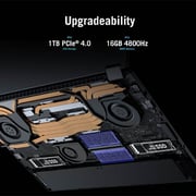 Asus ROG Flow X16 GV601RM-M6095W Gaming Laptop - Ryzen 7 3.2GHz 16GB 1TB 6GB Win11 16inch QHD+ Grey NVIDIA GeForce RTX 3060 English/Arabic Keyboard