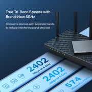TPLink Archer AXE75 AXE5400 Tri-Band Gigabit Wi-Fi 6E Router