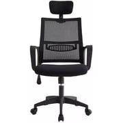 Galaxy Design Home Office Mesh Plastic Base Butterfly Mechanism With Headrest Chair Black Color Size ( L x W x H ) 50 x 50 x 108 cm Model - GDF-J920.