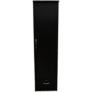 Galaxy Design Single Door Wooden Cupboard Black Color Size L x W x H 50 x 50 x 190 cm.