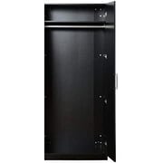 Galaxy Design Single Door Wooden Cupboard Black Color Size L x W x H 50 x 50 x 190 cm.