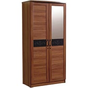 Galaxy Design 2 Door Wooden Wardrobe Cabinet With Drawers & Mirror Color Large Size ( L x W x H ) 90 x 50 x 190 cm Model - GDF-LCS014181.