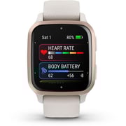 Garmin 010-02700-11 Venu Sq 2 Music Edition Smart Watch Peach Gold Aluminium/Ivory