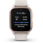 Garmin 010-02700-11 Venu Sq 2 Music Edition Smart Watch Peach Gold Aluminium/Ivory