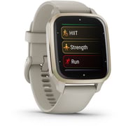 Garmin 010-02700-12 Venu Sq 2 Music Edition Cream Smart Watch Gold Aluminium/French Grey