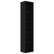 vidaXL Book Cabinet Black 40x30x189 cm Engineered Wood