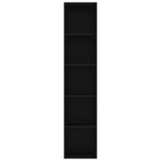vidaXL Book Cabinet Black 40x30x189 cm Engineered Wood