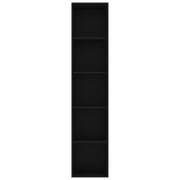 vidaXL Book Cabinet Black 40x30x189 cm Engineered Wood