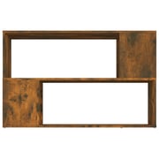 vidaXL Book Cabinet Smoked Oak 100x24x63 cm Engineered Wood
