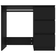 vidaXL Desk Black 90x45x76 cm Engineered Wood