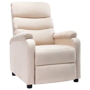 vidaXL Recliner Cream Fabric