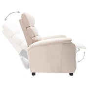 vidaXL Recliner Cream Fabric
