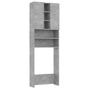 vidaXL Washing Machine Cabinet Concrete Grey 64x25.5x190 cm