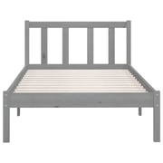 فيداكسل هيكل سرير رمادي من خشب الصنوبر الصلب 90x200 سم